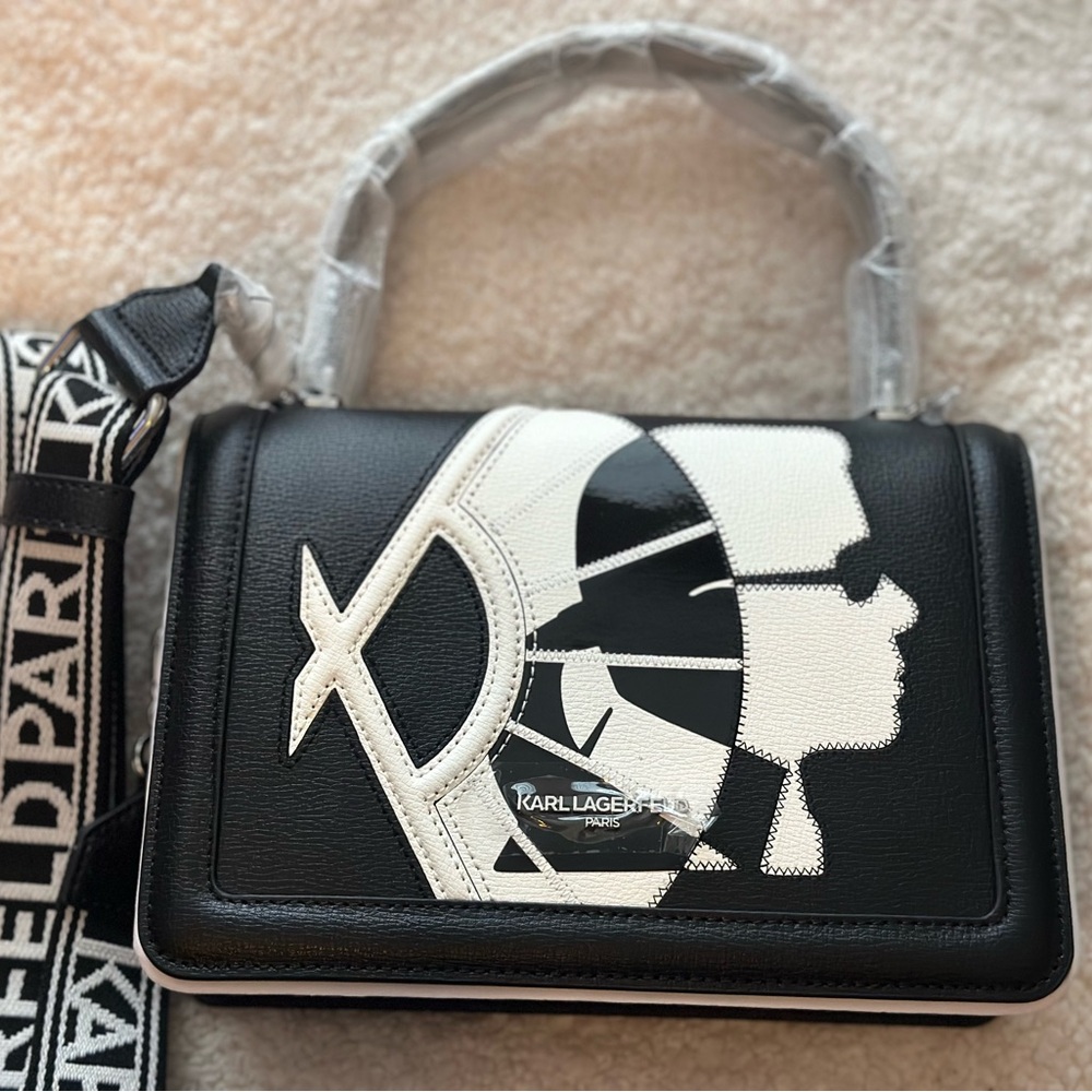 Karl Lagerfeld Black and White Women's Bag
